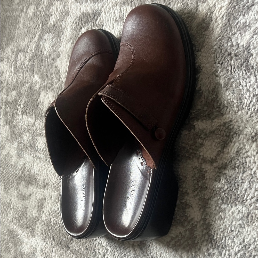Clarks Dark Brown Slip-On Loafers